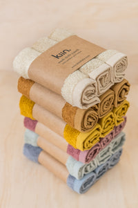 Kiin Wash Cloth 3 Pack - CARAMEL