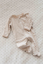 Load image into Gallery viewer, Bencer &amp; Hazelnut Zip Growsuit - SAND STRIPE
